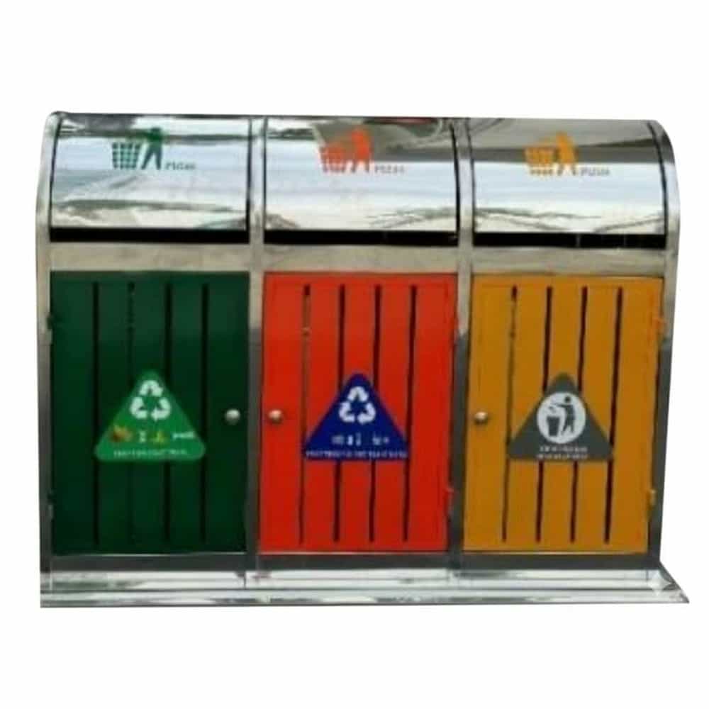 THÙNG RÁC 3 NGĂN INOX 304 SÀI GÒN SG-3N-150L-INOX304