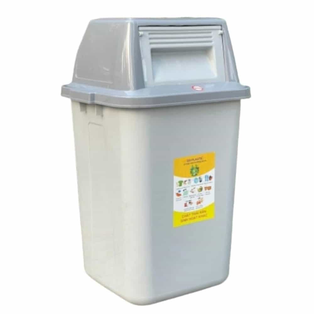 THÙNG RÁC NHỰA PP SÀI GÒN PP-68L-NL (NẮP LẬT)