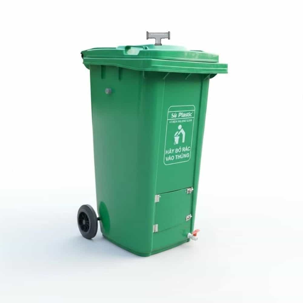 THÙNG Ủ RÁC HỮU CƠ NHỰA COMPOSITE SÀI GÒN HDPE-UR-360L