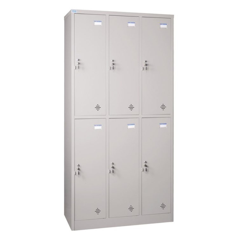 TỦ ÁO LOCKER 6 CÁNH SẮT SƠN TĨNH ĐIỆN 0.92M THE ONE (HÒA PHÁT) TU982-3K