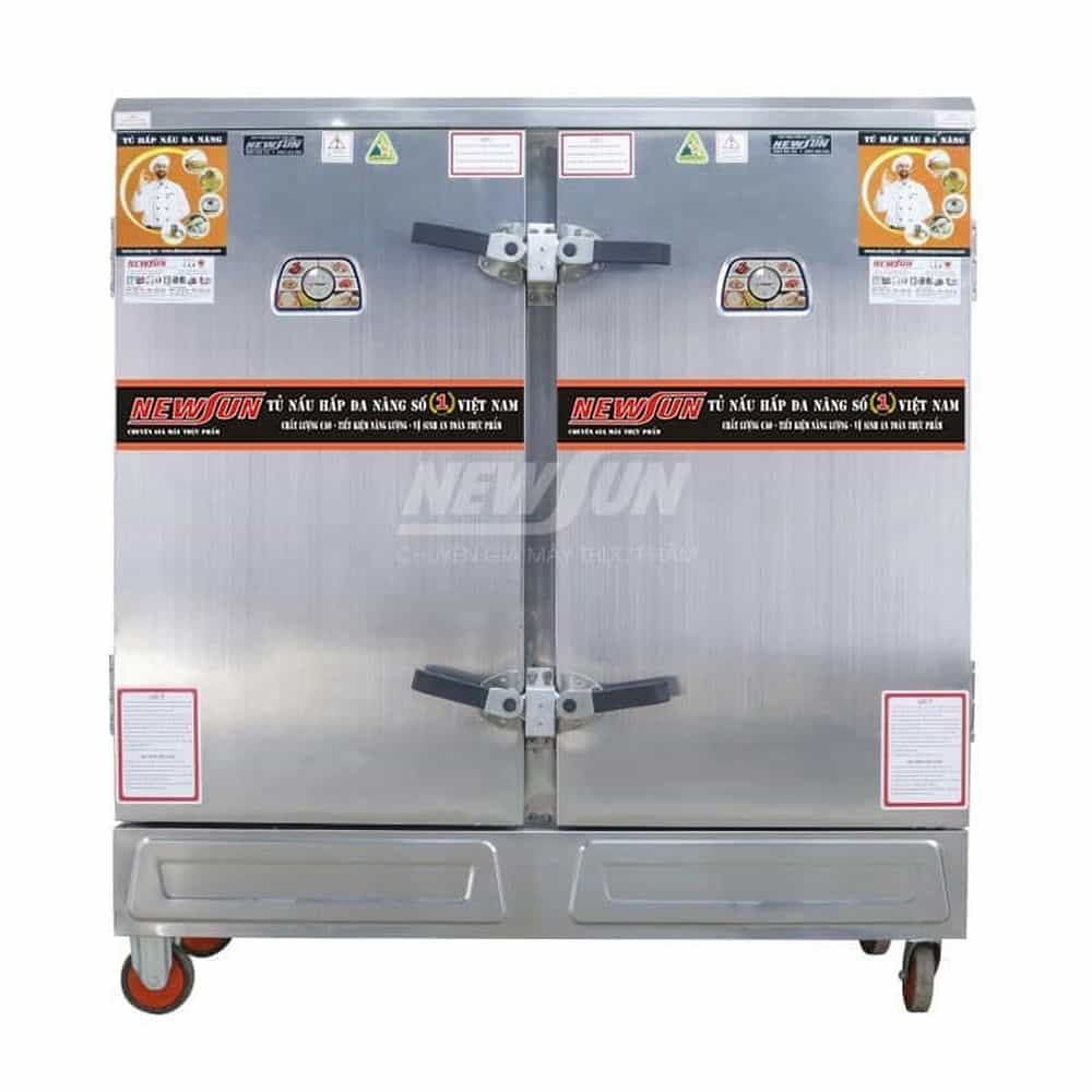 TỦ CƠM CÔNG NGHIỆP DÙNG ĐIỆN INOX 201 24 KHAY 96KG GẠO NEWSUN NS-THVNĐ24K