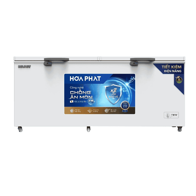 TỦ ĐÔNG CHỐNG ĂN MÒN 2 CÁNH HÒA PHÁT 556 LÍT HPF AD6544.CR ĐỒNG (R290A)