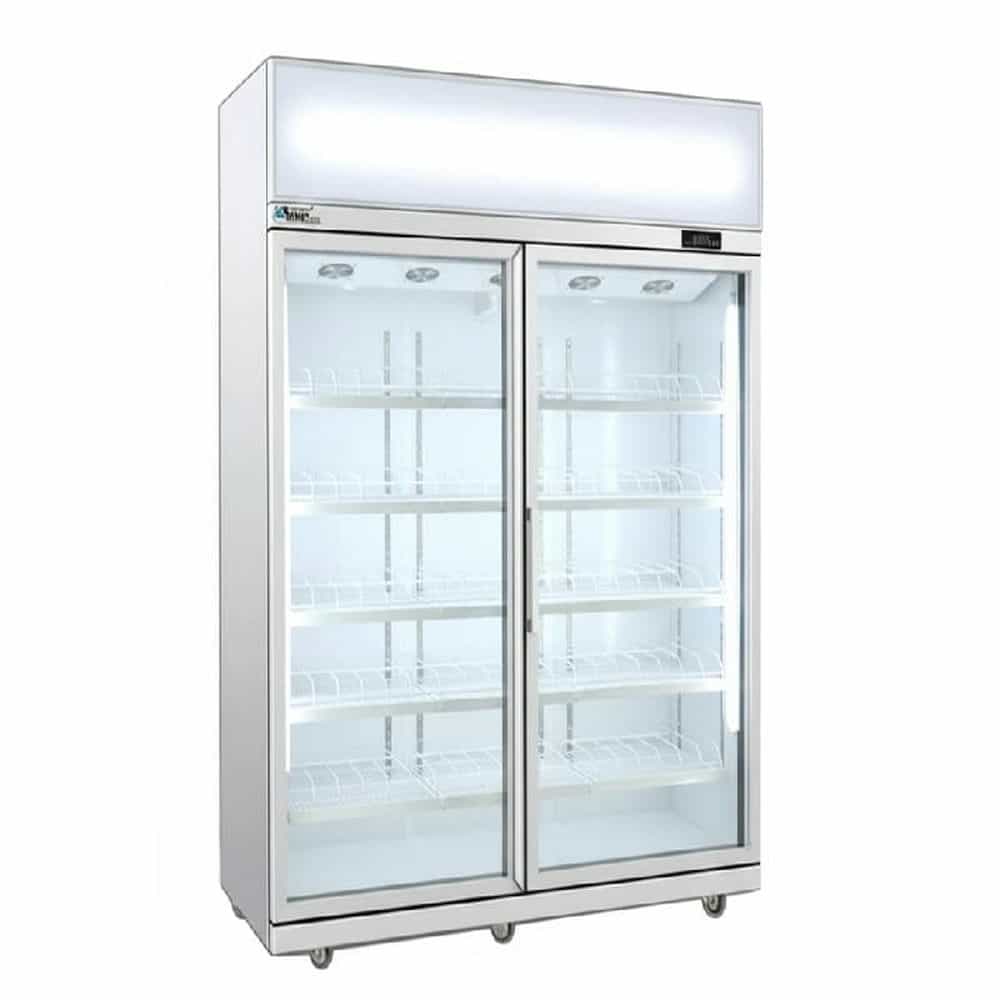 TỦ ĐÔNG ĐỨNG 2 CÁNH KÍNH SNOW VILLAGE 1200 LÍT LD-1260FA QUẠT GIÓ (R290A)