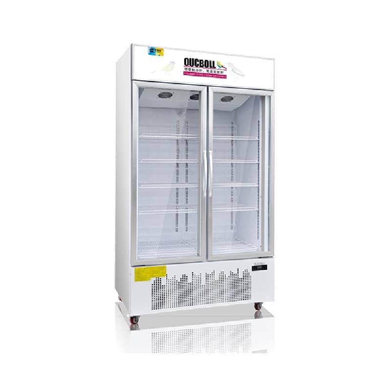 TỦ ĐÔNG ĐỨNG 2 CÁNH KÍNH TRƯNG BÀY OUCBOLL 820 LÍT LD-1200F ĐỒNG (R290)