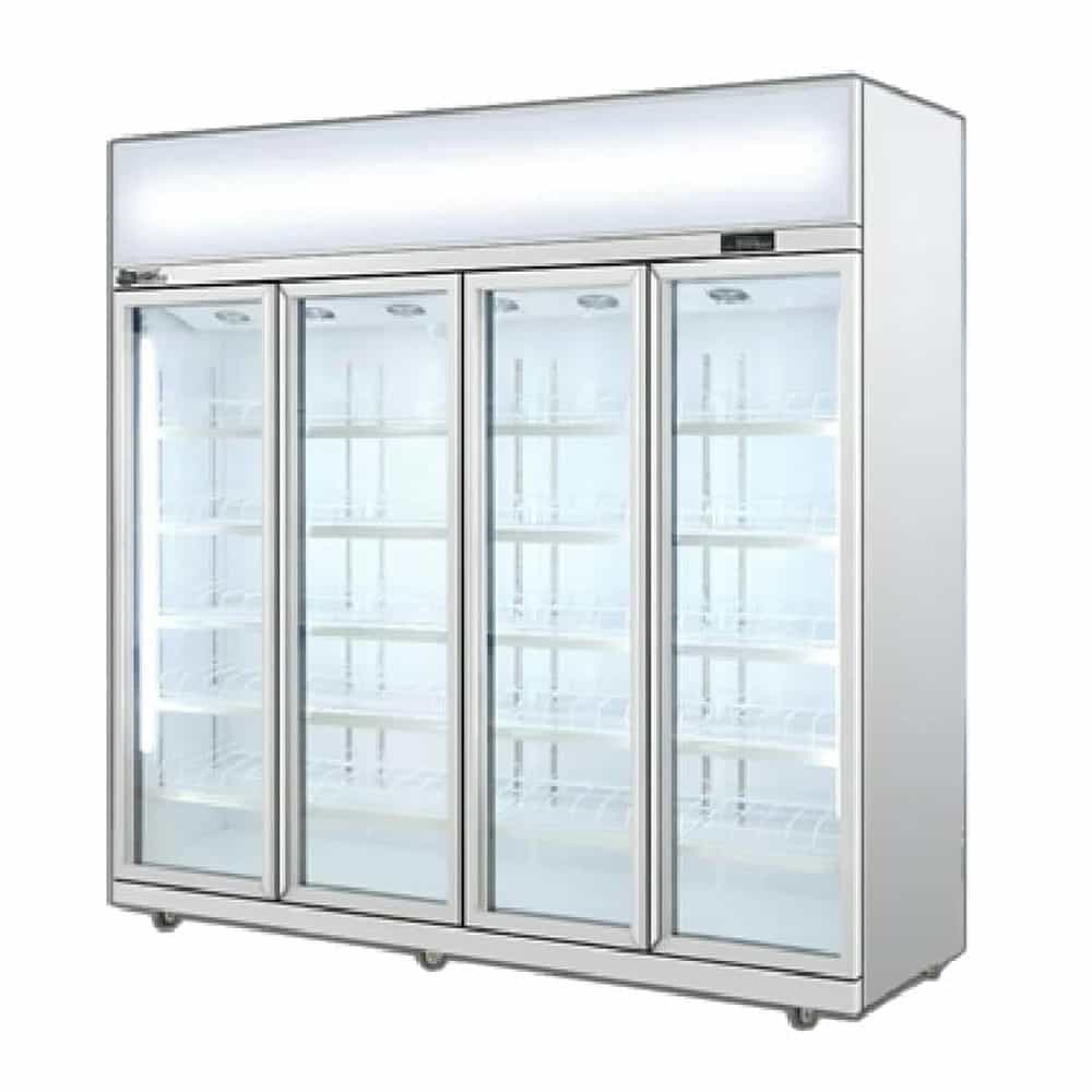 TỦ ĐÔNG ĐỨNG 4 CÁNH KÍNH SNOW VILLAGE 2500 LÍT LD-2500FA QUẠT GIÓ (R290A)