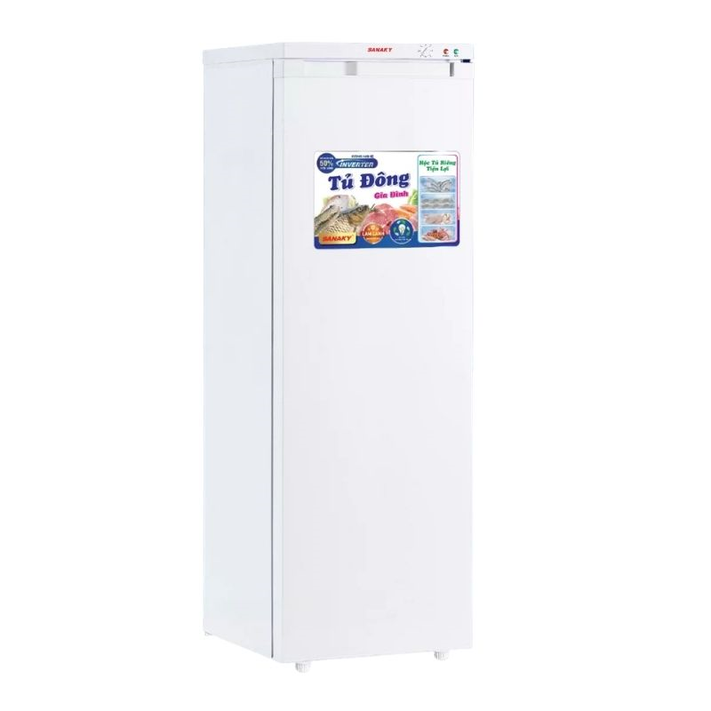 TỦ ĐÔNG ĐỨNG INVERTER SANAKY 230/213 LÍT VH-230VD3 NHÔM (R600A) (7 HỘC)