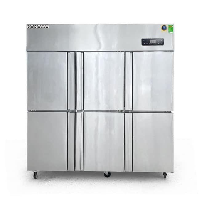 TỦ ĐÔNG INOX 6 CÁNH INOX KANAWA 1598 LÍT KW-6CBO (TRỰC TIẾP) (R290)
