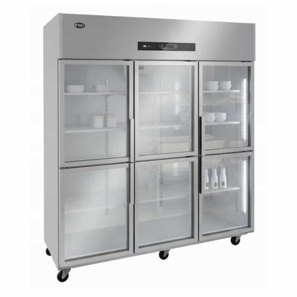 TỦ ĐÔNG INOX 6 CÁNH KÍNH OUCBOLL 990 LÍT BCD-1800Q-CK (TRỰC TIẾP)