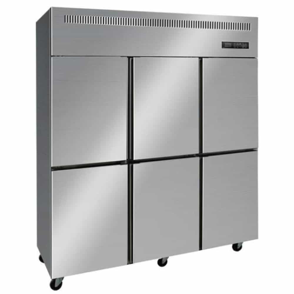 TỦ ĐÔNG INOX 6 CÁNH OUCBOLL 1380 LÍT BCD-1800F-D (QUẠT GIÓ)