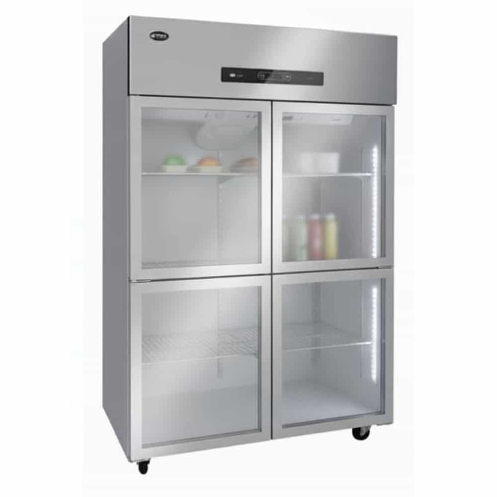 TỦ ĐÔNG MÁT INOX 4 CÁNH KÍNH OUCBOLL 870 LÍT BCD-1200F-CK (QUẠT GIÓ)