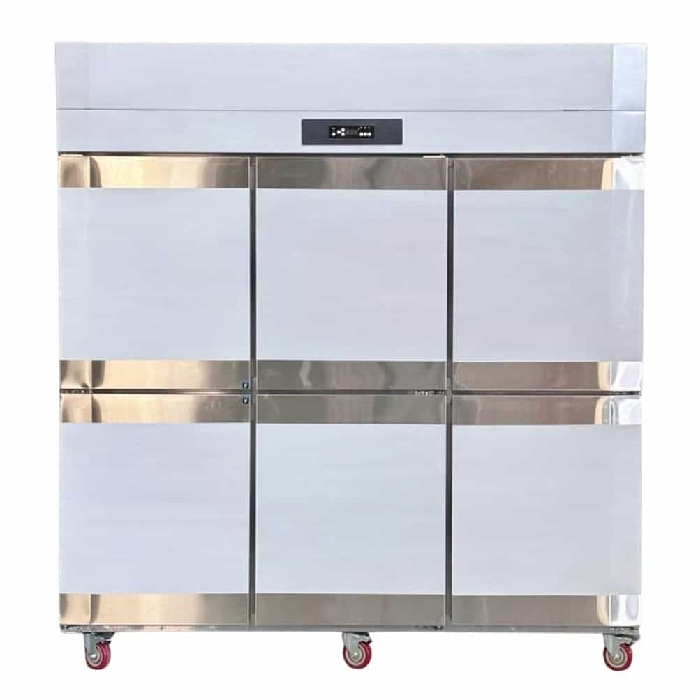 TỦ ĐÔNG MÁT INOX 6 CÁNH LIGHTCOOL 1253 LÍT LS-1200F-1253L-1CĐ-I201 (QUẠT GIÓ) (R290A) (INOX 201)