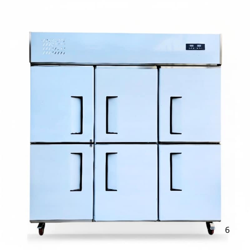 TỦ ĐÔNG MÁT INOX 6 CÁNH LIGHTCOOL 1300 LÍT LS-1800F-1300L-1CĐ-I201-TT (ĐỒNG) (R290A) (INOX 201)