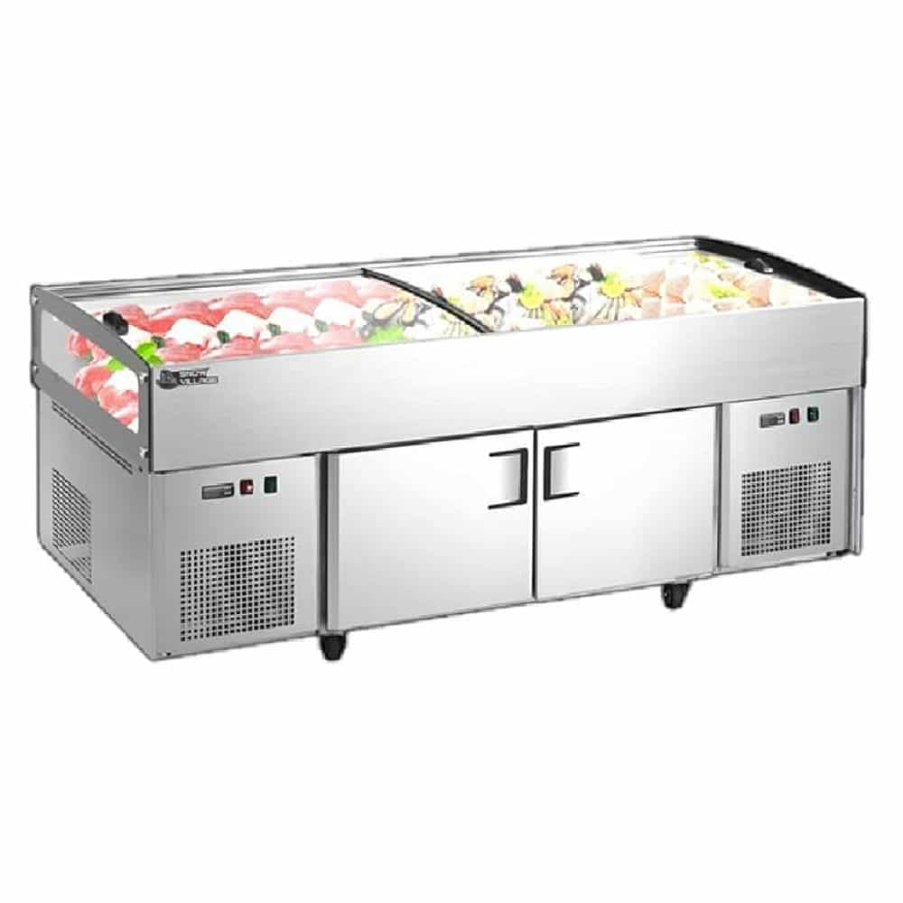 TỦ ĐÔNG MÁT TRƯNG BÀY HẢI SẢN SNOW VILLAGE 469 LÍT AD-2.0 ĐỒNG (R290A)