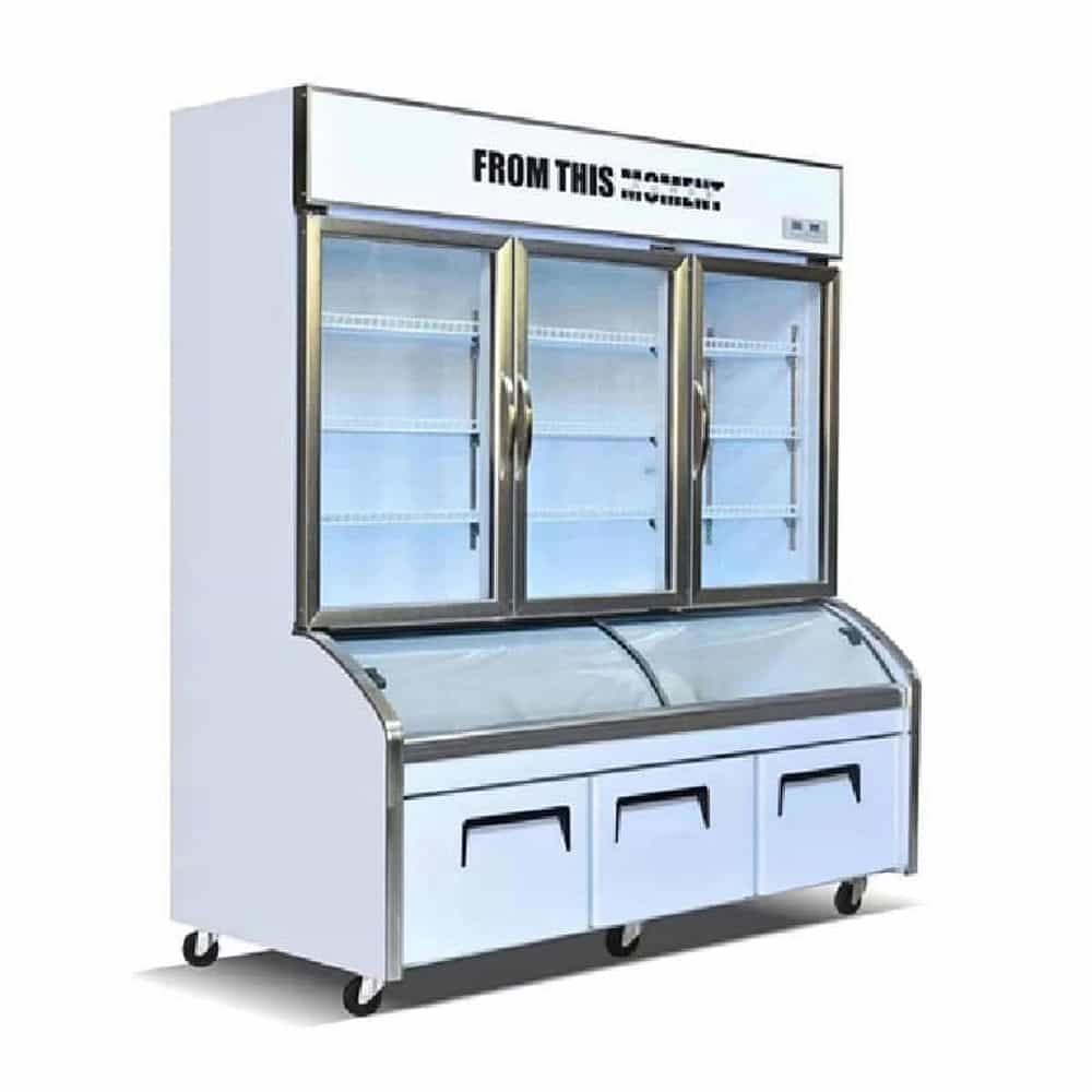 TỦ ĐÔNG MÁT TRƯNG BÀY LIGHTCOOL 1103 LÍT LS-1800F-1103L ĐỒNG (R290A)