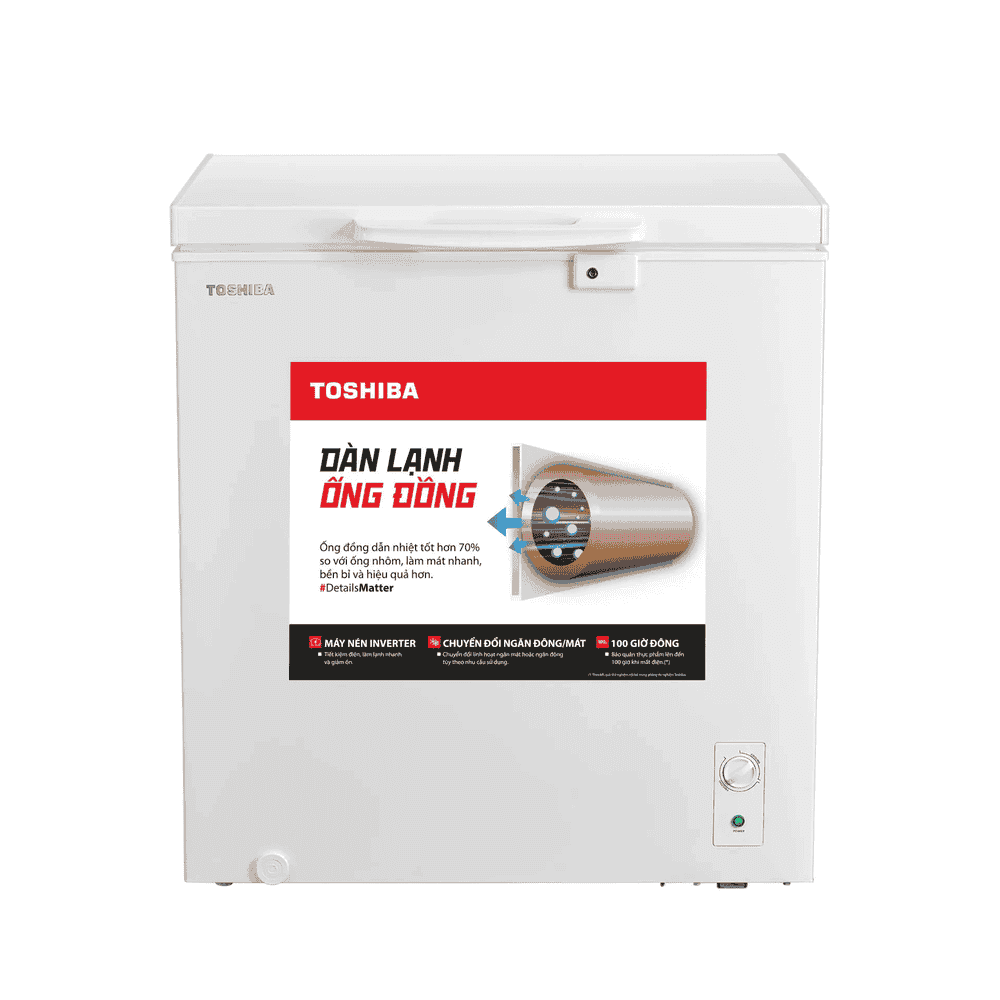 TỦ ĐÔNG TOSHIBA INVERTER 201 LÍT GR-RC265CM-PMV(01) ĐỒNG (R600A)
