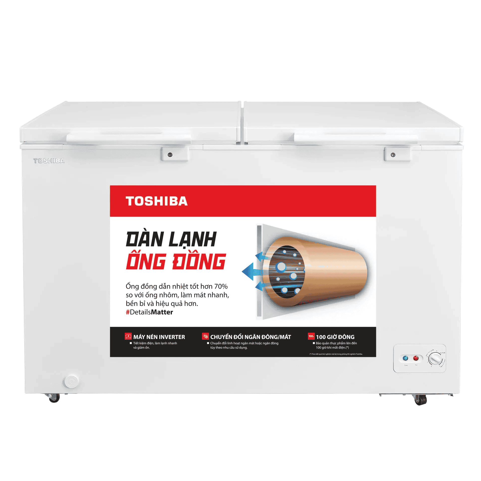 TỦ ĐÔNG TOSHIBA INVERTER 362 LÍT GR-RC470CM-PMV(01) ĐỒNG (R600A)