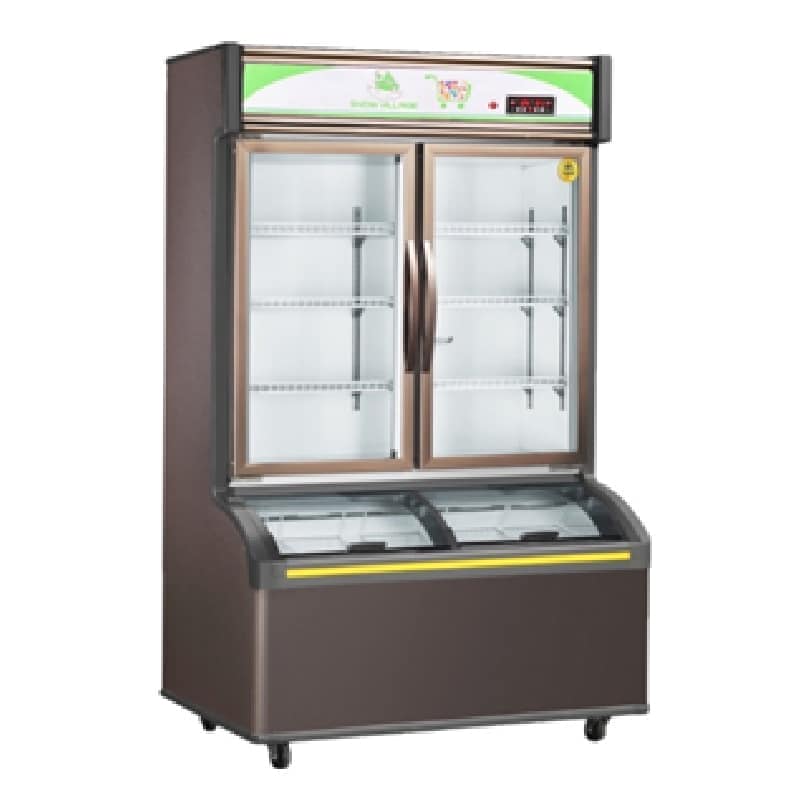 TỦ ĐÔNG TRƯNG BÀY KEM CỬA LÙA SNOW VILLAGE 758 LÍT LCD-1198 ĐỒNG (R290A)
