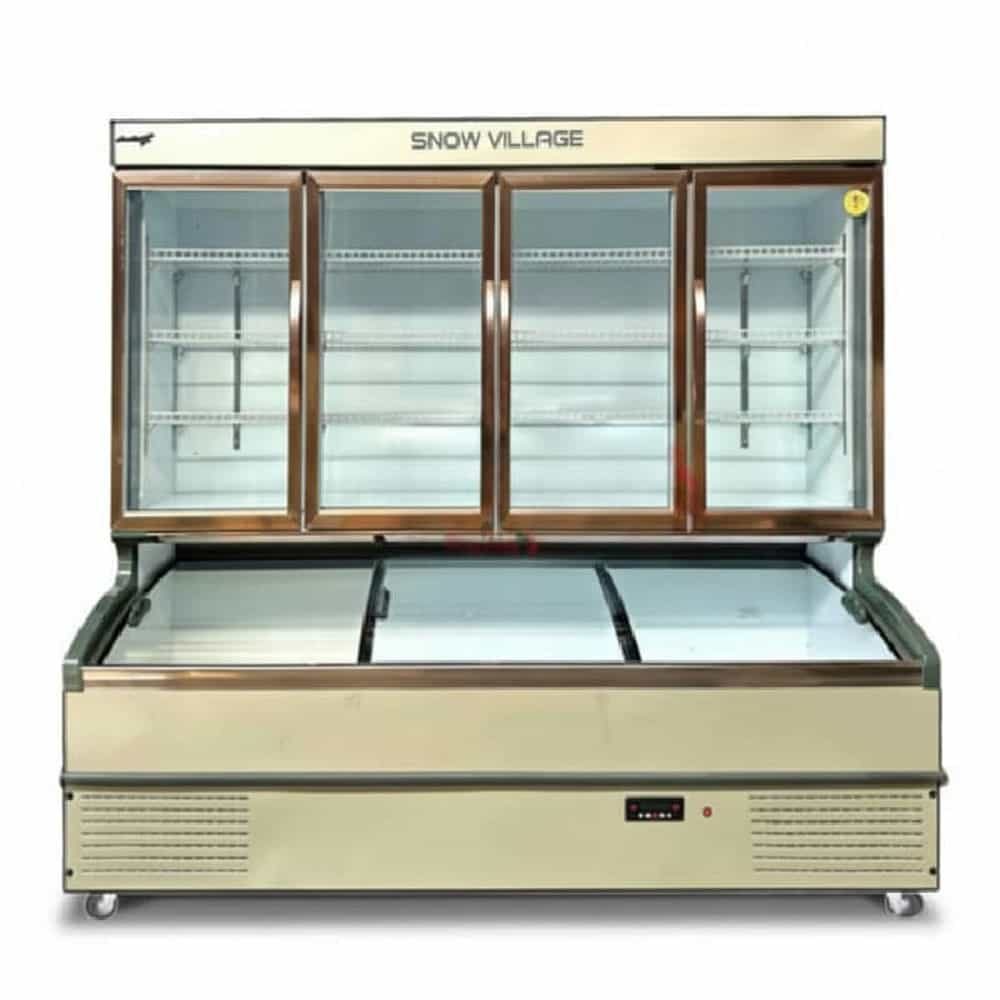 TỦ ĐÔNG TRƯNG BÀY KEM CỬA LÙA SNOW VILLAGE 982 LÍT LMD-2218QK ĐỒNG (R290A)