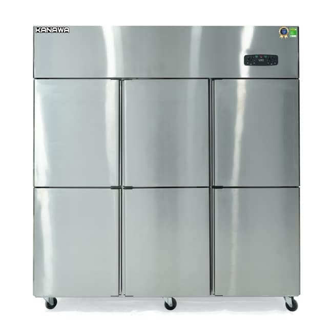 TỦ ĐÔNG/MÁT INOX 6 CÁNH INOX KANAWA 1598 LÍT KW-6CBO2-QG (QUẠT GIÓ) (R290)