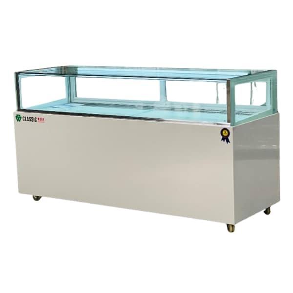TỦ MÁT TRƯNG BÀY BÁNH KEM 1 TẦNG 1.5M CLASSIC WORK TB1T-1500F (ĐỒNG) (R290)