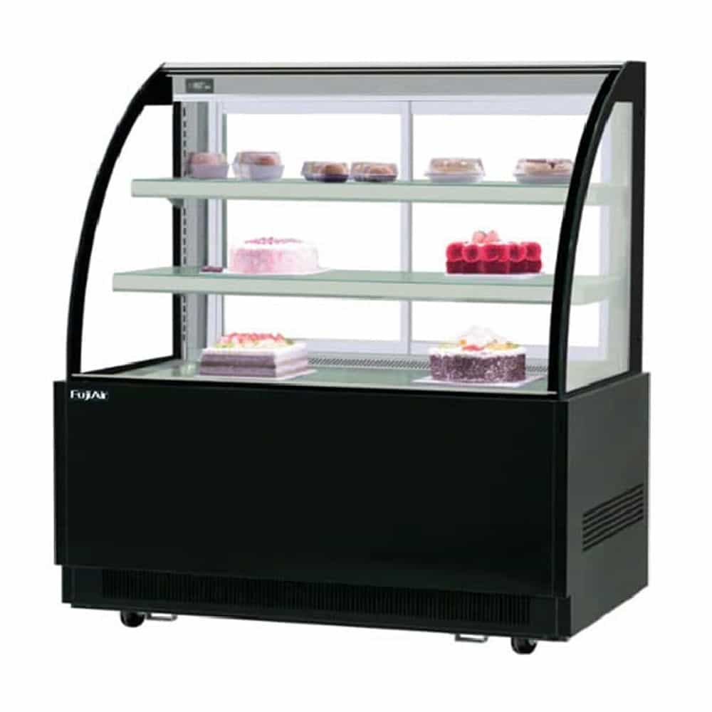 TỦ MÁT TRƯNG BÀY BÁNH KEM KÍNH CONG FUJI AIR 1.5M FJ-CSB15