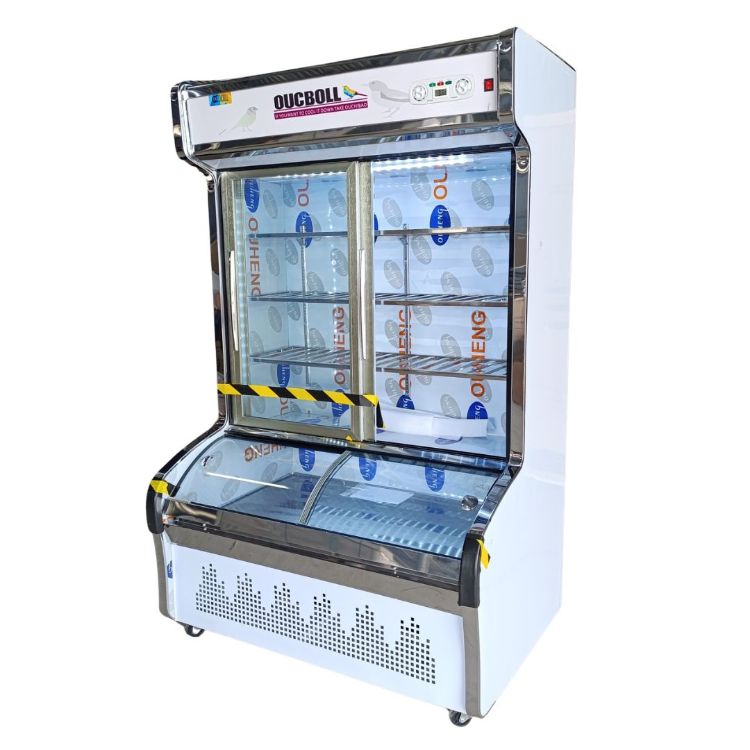 TỦ MÁT TRƯNG BÀY SIÊU THỊ KÍNH LÙA OUCBOLL 520/800 LÍT LCD-1200 TRỰC TIẾP (R290A)