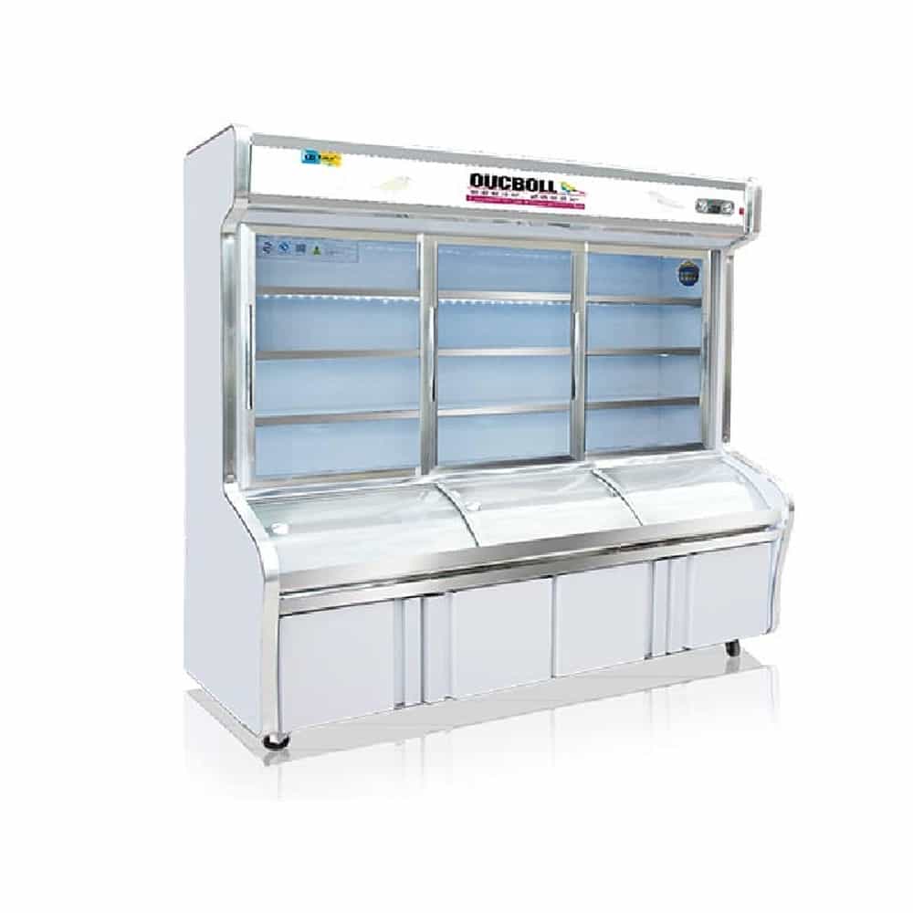 TỦ MÁT TRƯNG BÀY SIÊU THỊ OUCBOLL 1144 LÍT LCD-2000S ĐỒNG (R290)