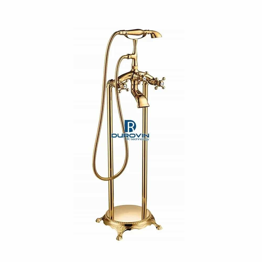 VÒI SEN BỒN TẮM ĐẶT SÀN DUROVIN SDS7404 VÀNG CỔ ĐIỂN