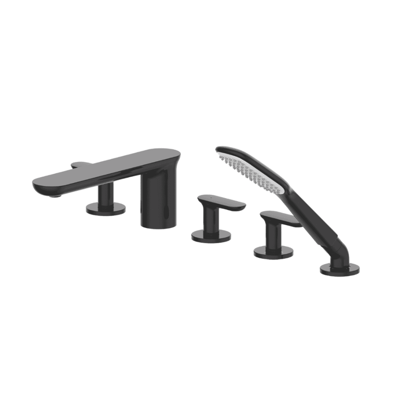 VÒI XẢ BỒN TẮM BRAVAT F565104BW-ENG 5 LỖ PVD ĐEN