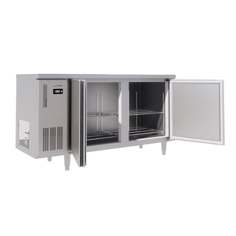 BÀN ĐÔNG INOX 2 CÁNH ICYMAX 330 LÍT ICF-2S156 QUẠT GIÓ (R290) (INOX 430)
