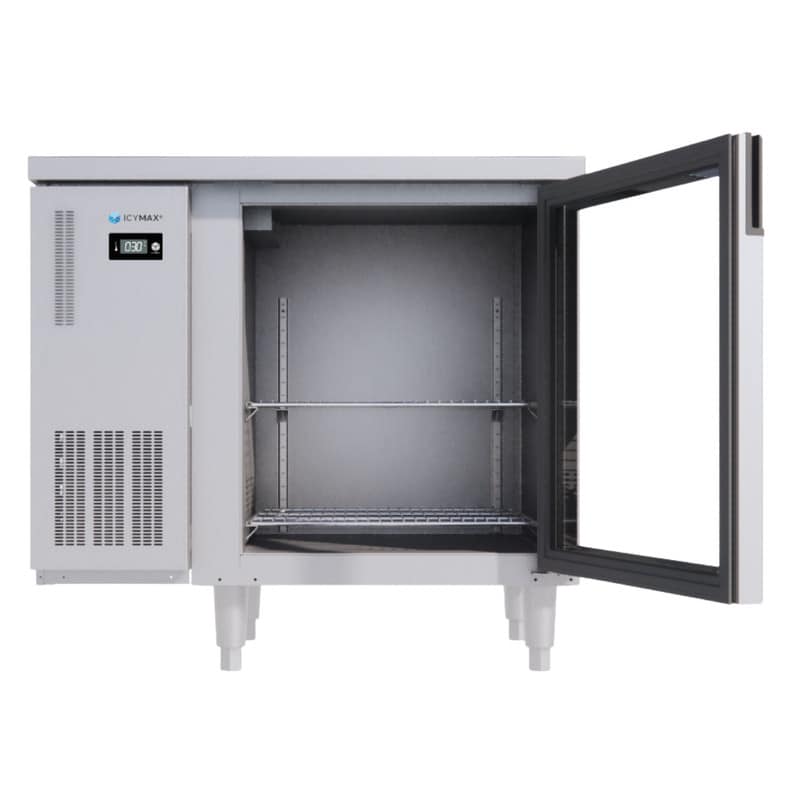 BÀN MÁT INOX 1 CÁNH KÍNH ICYMAX 170 LÍT ICR-1G096 QUẠT GIÓ (R290) (INOX 430)
