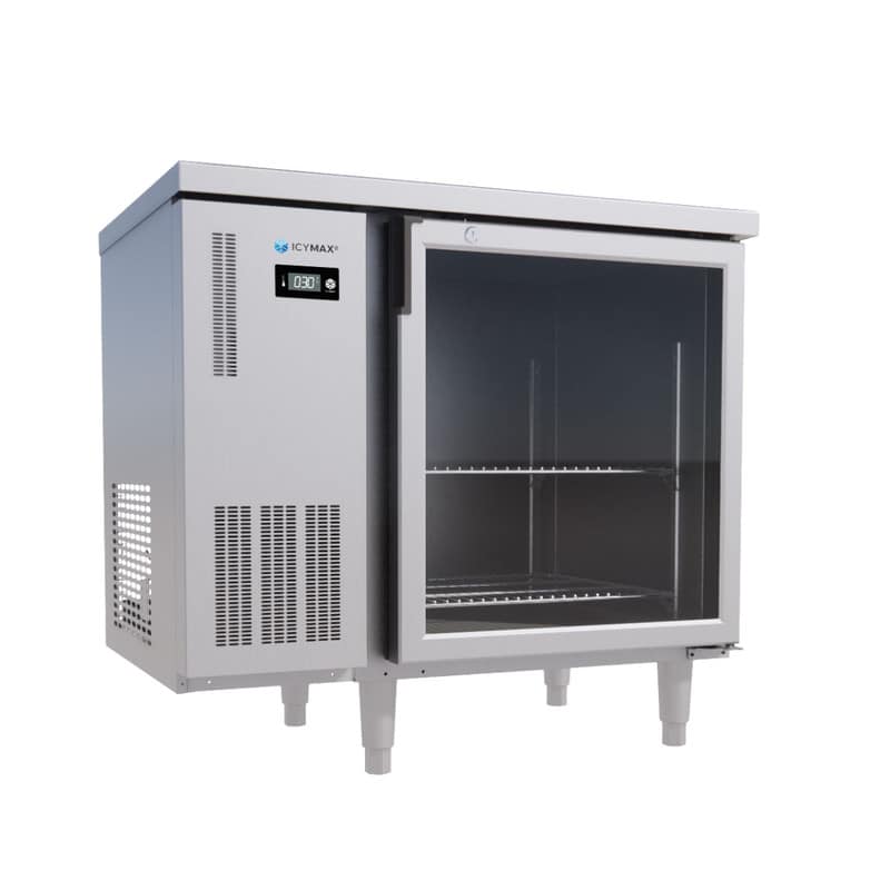 BÀN MÁT INOX 1 CÁNH KÍNH ICYMAX 170 LÍT ICR-1G096 QUẠT GIÓ (R290) (INOX 430)
