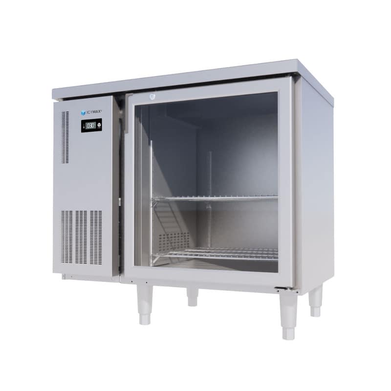 BÀN MÁT INOX 1 CÁNH KÍNH ICYMAX 170 LÍT ICR-1G096 QUẠT GIÓ (R290) (INOX 430)