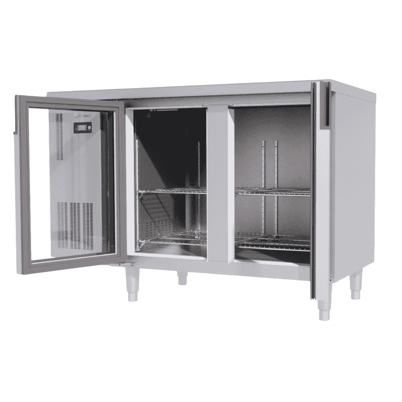 BÀN MÁT INOX 2 CÁNH KÍNH ICYMAX 325 LÍT ICR-2G127 QUẠT GIÓ (R290) (INOX 430)