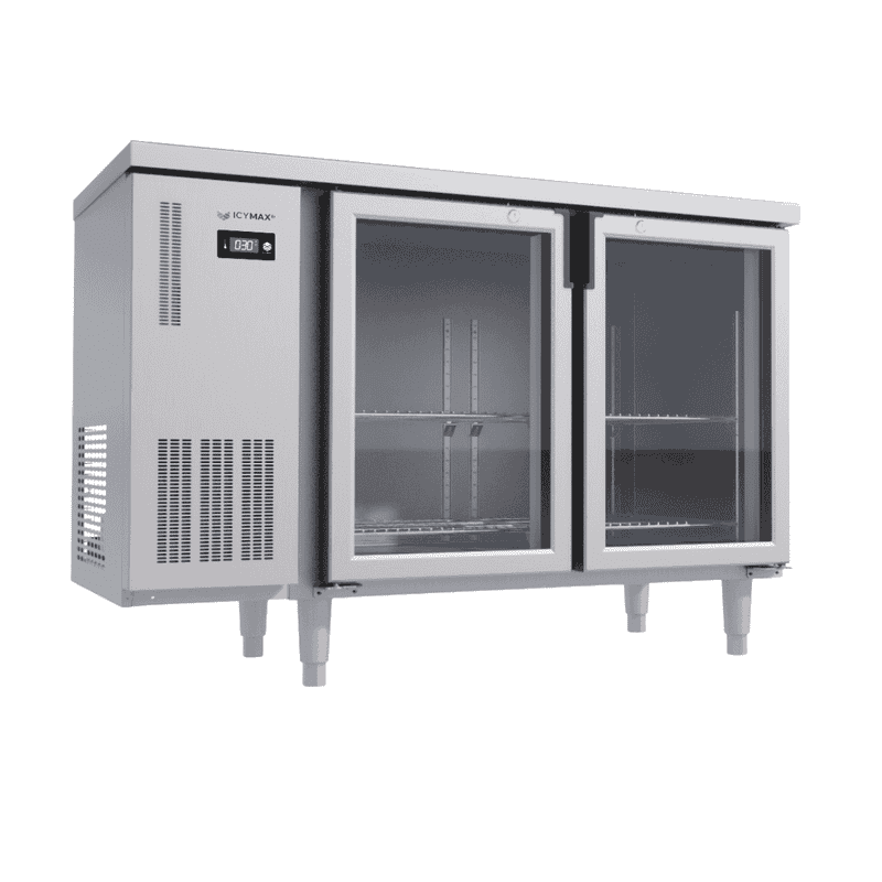 BÀN MÁT INOX 2 CÁNH KÍNH ICYMAX 325 LÍT ICR-2G127 QUẠT GIÓ (R290) (INOX 430)