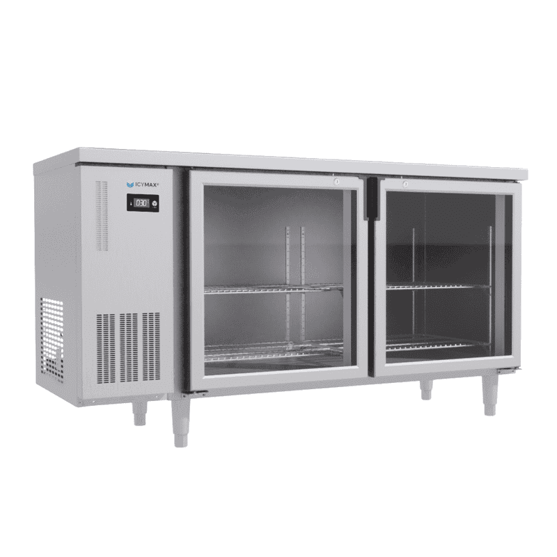 BÀN MÁT INOX 2 CÁNH KÍNH ICYMAX 330 LÍT ICR-2G156 QUẠT GIÓ (R290) (INOX 430)