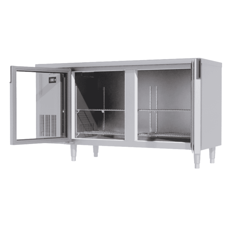 BÀN MÁT INOX 2 CÁNH KÍNH ICYMAX 330 LÍT ICR-2G156 QUẠT GIÓ (R290) (INOX 430)