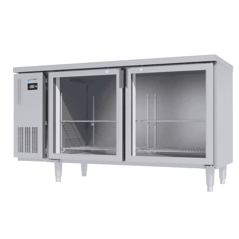 BÀN MÁT INOX 2 CÁNH KÍNH ICYMAX 330 LÍT ICR-2G156 QUẠT GIÓ (R290) (INOX 430)
