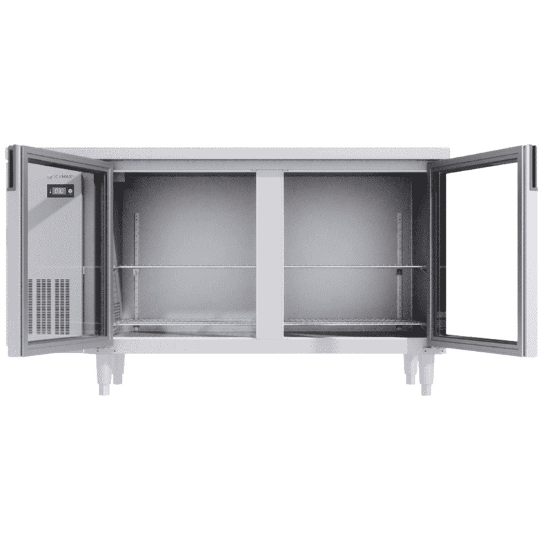 BÀN MÁT INOX 2 CÁNH KÍNH ICYMAX 430 LÍT ICR-2G157 QUẠT GIÓ (R290) (INOX 430)