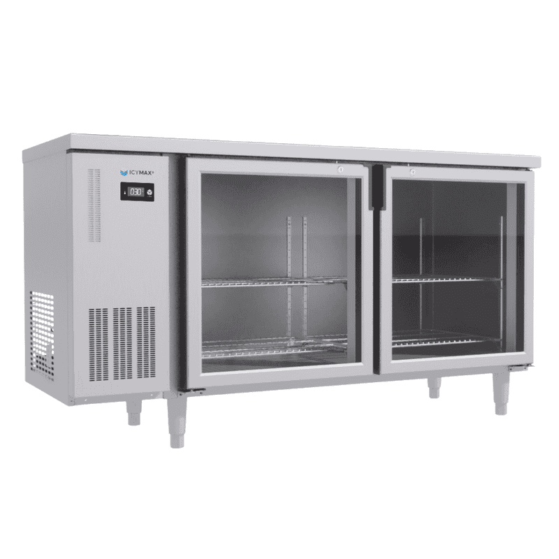 BÀN MÁT INOX 2 CÁNH KÍNH ICYMAX 430 LÍT ICR-2G157 QUẠT GIÓ (R290) (INOX 430)
