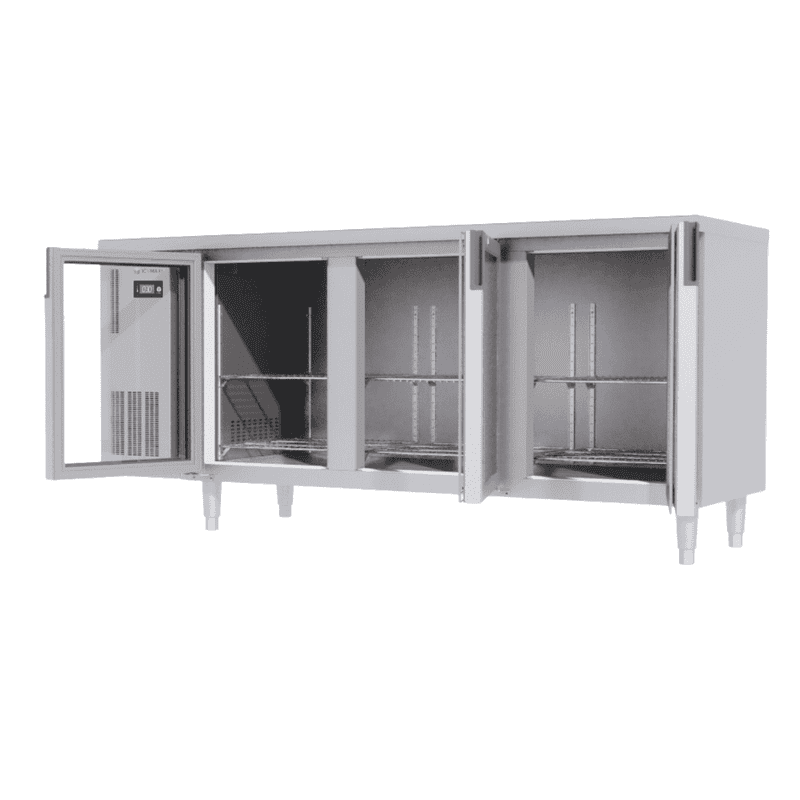 BÀN MÁT INOX 3 CÁNH KÍNH ICYMAX 405 LÍT ICR-3G186 QUẠT GIÓ (R290) (INOX 430)