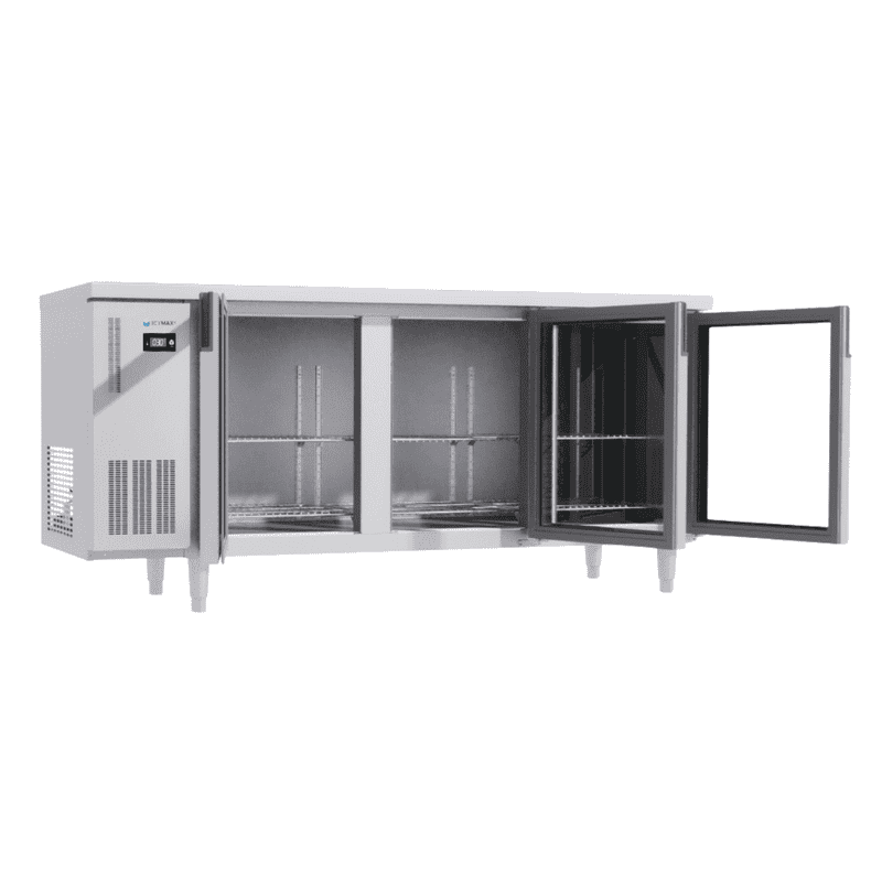 BÀN MÁT INOX 3 CÁNH KÍNH ICYMAX 405 LÍT ICR-3G186 QUẠT GIÓ (R290) (INOX 430)