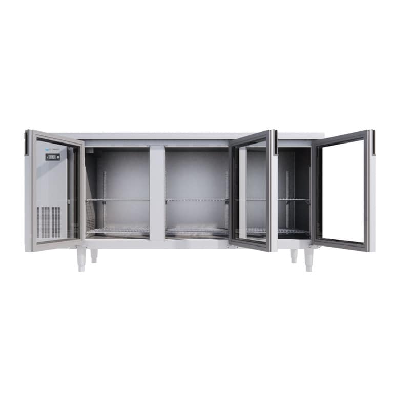 BÀN MÁT INOX 3 CÁNH KÍNH ICYMAX 535 LÍT ICR-3G187 QUẠT GIÓ (R290) (INOX 430)