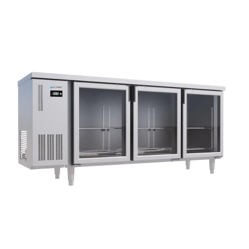 BÀN MÁT INOX 3 CÁNH KÍNH ICYMAX 535 LÍT ICR-3G187 QUẠT GIÓ (R290) (INOX 430)
