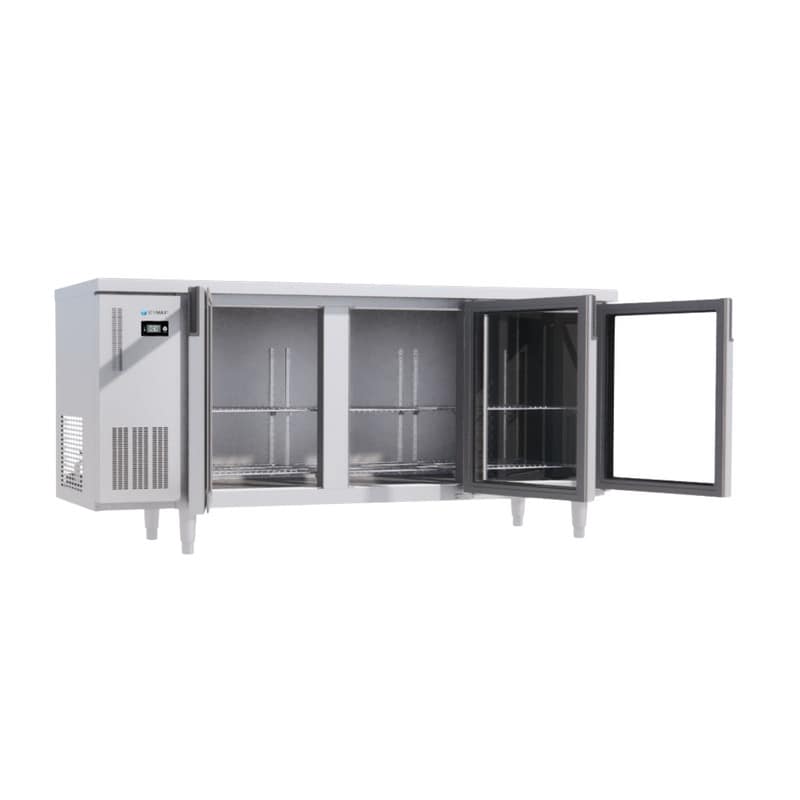 BÀN MÁT INOX 3 CÁNH KÍNH ICYMAX 535 LÍT ICR-3G187 QUẠT GIÓ (R290) (INOX 430)