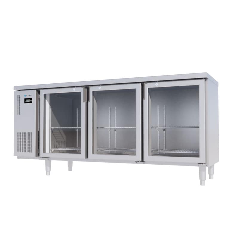 BÀN MÁT INOX 3 CÁNH KÍNH ICYMAX 535 LÍT ICR-3G187 QUẠT GIÓ (R290) (INOX 430)