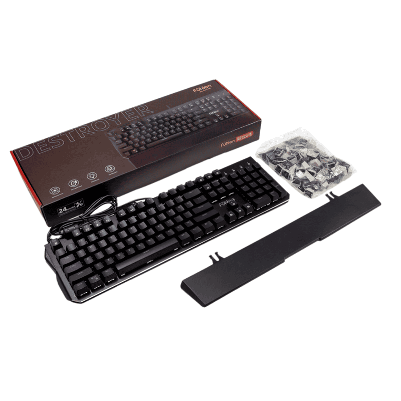 BÀN PHÍM CƠ GAMING FUHLEN D (DESTROYER) SWITCH QUANG HỌC BLUE