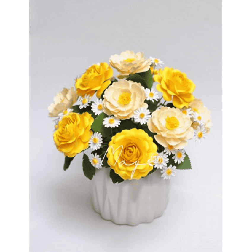 BÌNH HOA GIẤY GỐM HOA NẮNG MAYPAPERFLOWER 0012