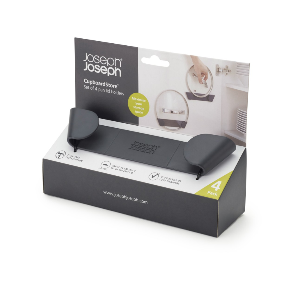 BỘ 4 GIÁ TREO NẮP NỒI DÁN TỦ BẾP JOSEPH JOSEPH CUPBOARDSTORE 000702