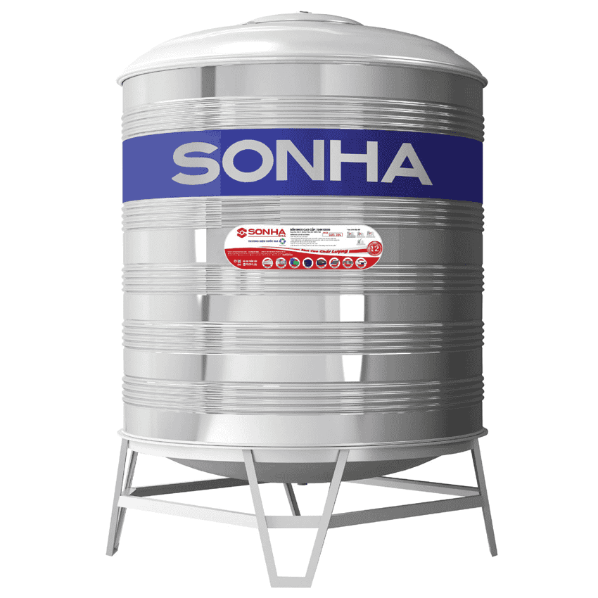 BỒN NƯỚC INOX SƠN HÀ 6000 LÍT SH-6000D